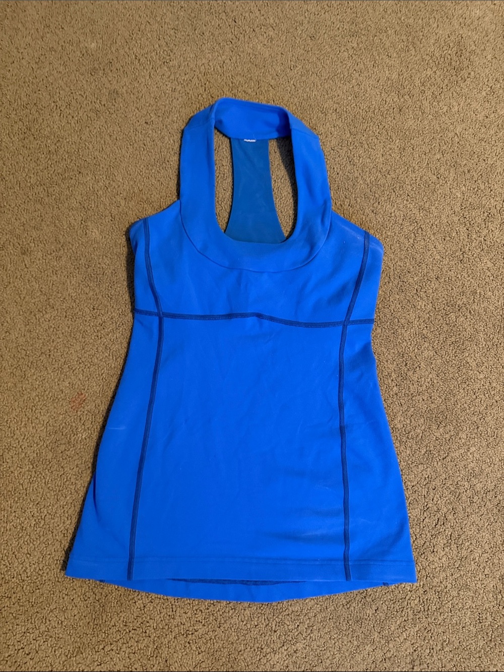 lululemon athletica Bright Cobalt Blue Halter Tank